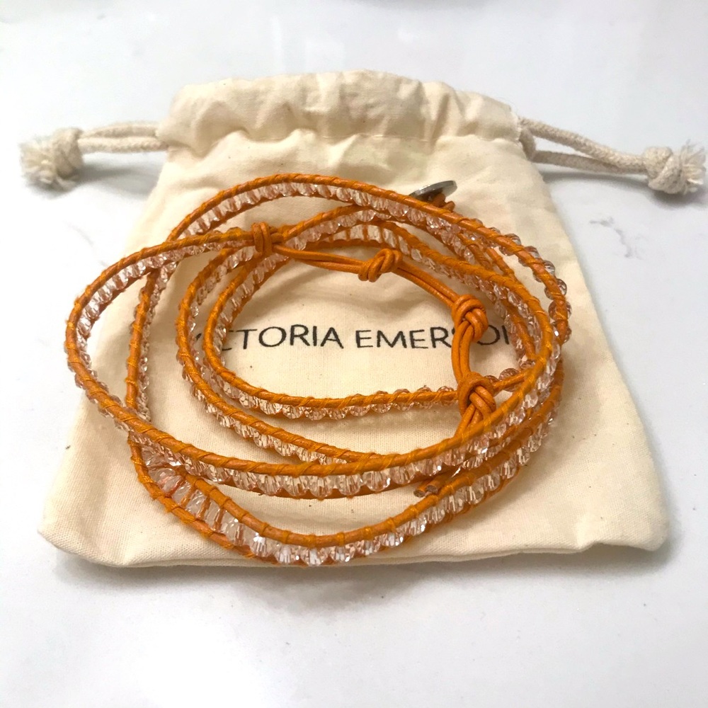 Victoria Emerson Orange 5 wrap bracelet